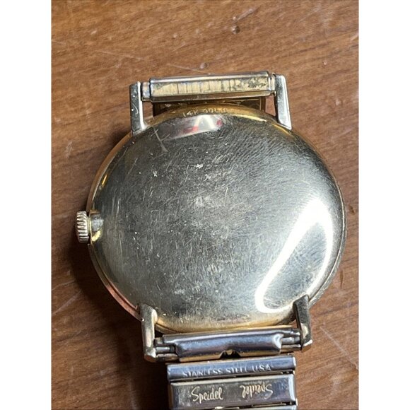 Mens Omega Ref N6597 34mm 14k Solid Gold Manual Wind 1960s  Mens Omega Ref N6597 34mm 14k Solid Gold Manual Wind 1960s (Steel Strap) Watch